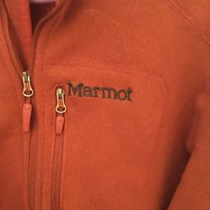 Marmot half zip sweater. Orange